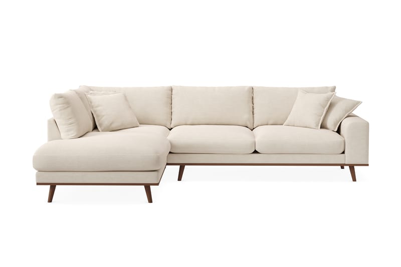 Copenhagen Premium 4-istuttava Vasenkätinen L-muotoinen Sohva Schäslongilla Kankaalla - Beige - Huonekalut - Sohva - Divaanisohva