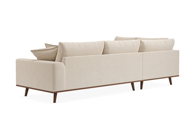 Copenhagen Premium 4-istuttava Vasenkätinen L-muotoinen Sohva Schäslongilla Kankaalla - Beige - Huonekalut - Sohva - Divaanisohva