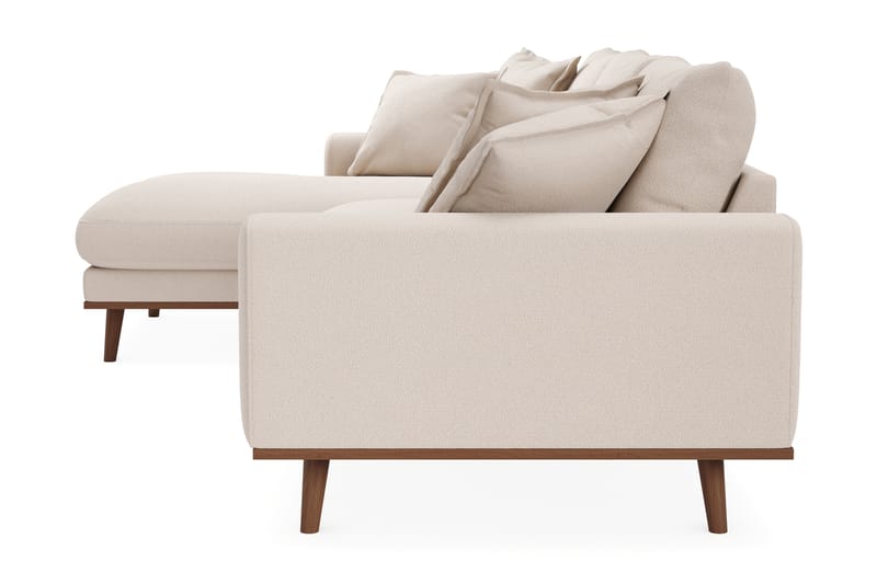 Copenhagen Premium 4-istuttava Vasenkätinen L-muotoinen Divaanisohva Bukleekankaalla - Vaalea beige - Huonekalut - Sohva - Divaanisohva