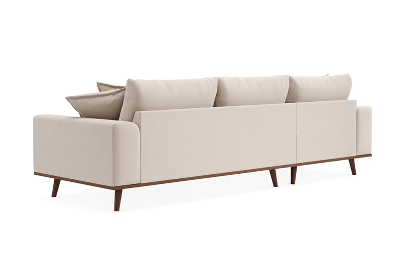 Copenhagen Premium 4-istuttava Vasenkätinen L-muotoinen Divaanisohva Bukleekankaalla - Vaalea beige - Huonekalut - Sohva - Divaanisohva