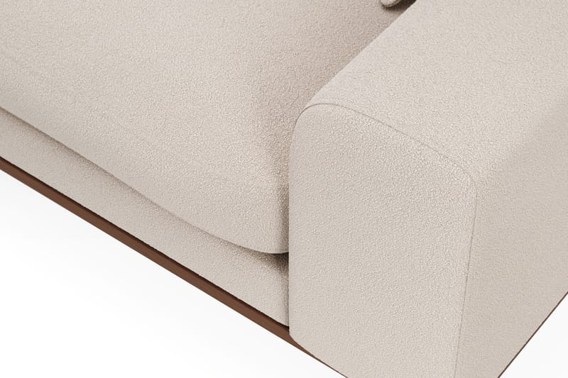 Copenhagen Premium 4-istuttava Vasenkätinen L-muotoinen Divaanisohva Bukleekankaalla - Vaalea beige - Huonekalut - Sohva - Divaanisohva