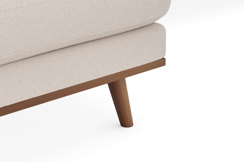 Copenhagen Premium 5-istuttava Oikeakätinen U-muotoinen Sohva Divaanilla ja Schäslongilla Bukleekankaalla - Vaalea beige - Huonekalut - Sohva - Divaanisohva