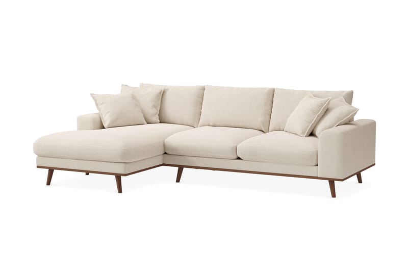 Copenhagen Premium 4-istuttava Vasenkätinen L-muotoinen Divaanisohva Kankaalla - Beige - Huonekalut - Sohva - Divaanisohva