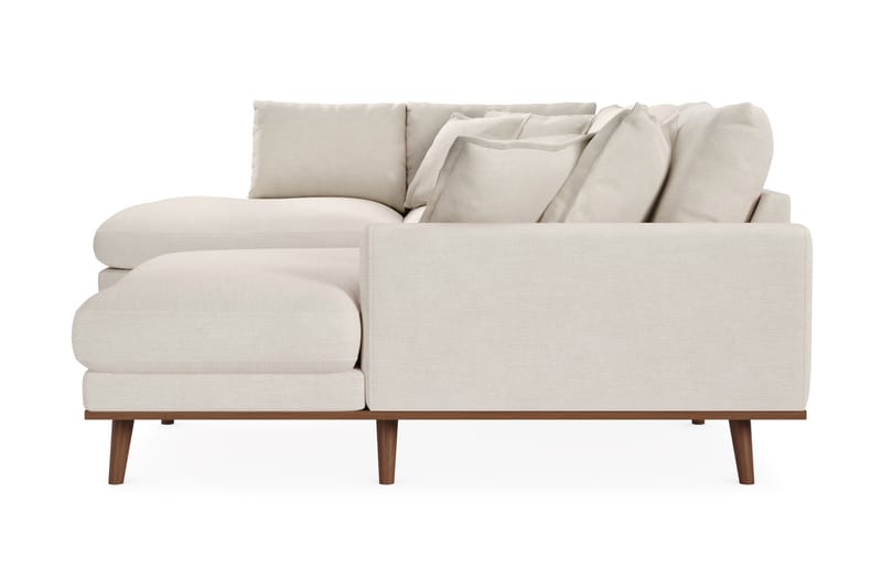 Copenhagen Premium 5-istuttava Oikeakätinen U-muotoinen Sohva Divaanilla ja Schäslongilla Kankaalla - Vaalea beige - Huonekalut - Sohva - Divaanisohva