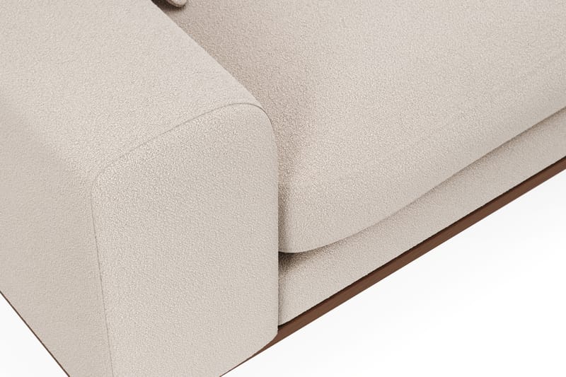 Copenhagen Premium 4-istuttava Oikeakätinen L-muotoinen Divaanisohva Bukleekankaalla - Vaalea beige - Huonekalut - Sohva - Divaanisohva