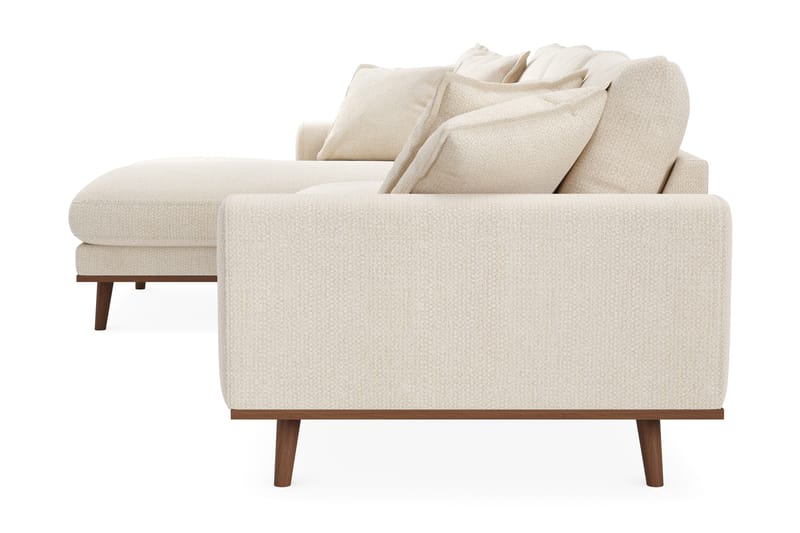 Copenhagen Premium 4-istuttava Vasenkätinen L-muotoinen Divaanisohva Chenillekankaalla - Vaalea beige - Huonekalut - Sohva - Divaanisohva