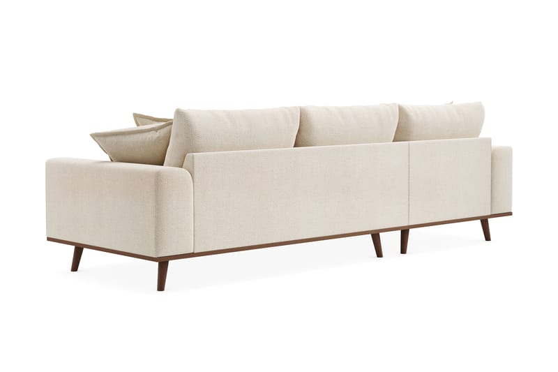 Copenhagen Premium 4-istuttava Vasenkätinen L-muotoinen Divaanisohva Chenillekankaalla - Vaalea beige - Huonekalut - Sohva - Divaanisohva
