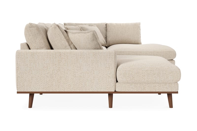 Copenhagen Premium 5-istuttava Oikeakätinen U-muotoinen Sohva Divaanilla ja Schäslongilla Chenillekankaalla - Beige - Huonekalut - Sohva - Divaanisohva