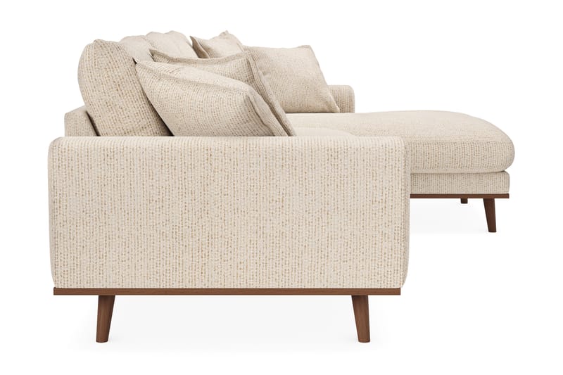 Copenhagen Premium 4-istuttava Oikeakätinen L-muotoinen Divaanisohva Chenillekankaalla - Beige - Huonekalut - Sohva - Divaanisohva