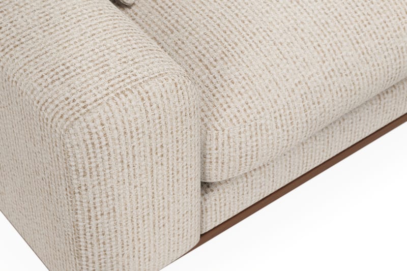 Copenhagen Premium 4-istuttava Oikeakätinen L-muotoinen Sohva Schäslongilla Chenillekankaalla - Beige - Huonekalut - Sohva - Divaanisohva