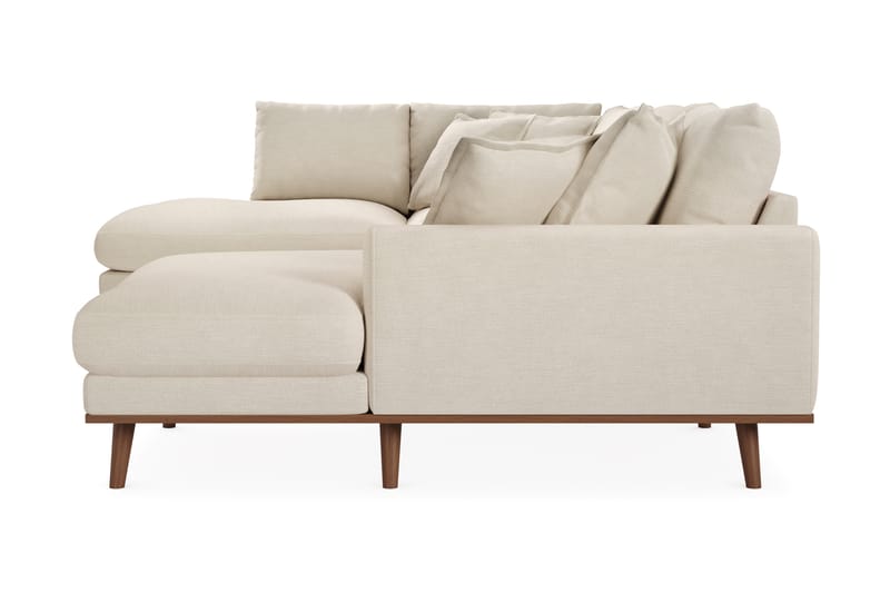 Copenhagen Premium 5-istuttava Oikeakätinen U-muotoinen Sohva Divaanilla ja Schäslongilla Kankaalla - Beige - Huonekalut - Sohva - Divaanisohva