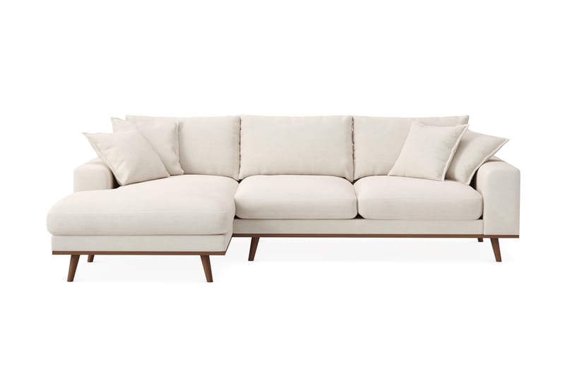 Copenhagen Premium 4-istuttava Vasenkätinen L-muotoinen Divaanisohva Kankaalla - Vaalea beige - Huonekalut - Sohva - Divaanisohva