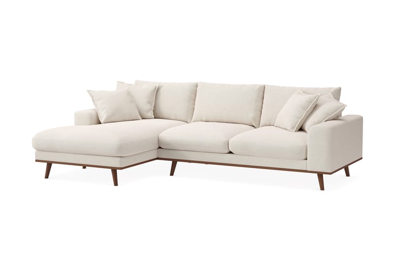 Copenhagen Premium 4-istuttava Vasenkätinen L-muotoinen Divaanisohva Kankaalla - Vaalea beige - Huonekalut - Sohva - Divaanisohva