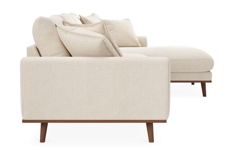 Copenhagen Premium 4-istuttava Oikeakätinen L-muotoinen Divaanisohva Chenillekankaalla - Vaalea beige - Huonekalut - Sohva - Divaanisohva