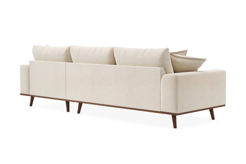 Copenhagen Premium 4-istuttava Oikeakätinen L-muotoinen Divaanisohva Chenillekankaalla - Vaalea beige - Huonekalut - Sohva - Divaanisohva
