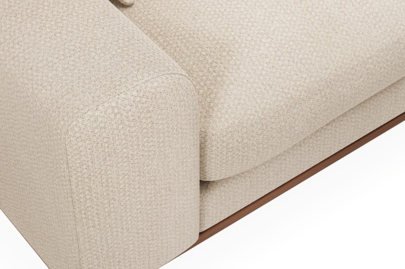 Copenhagen Premium 4-istuttava Oikeakätinen L-muotoinen Sohva Schäslongilla Chenillekankaalla - Vaalea beige - Huonekalut - Sohva - Divaanisohva