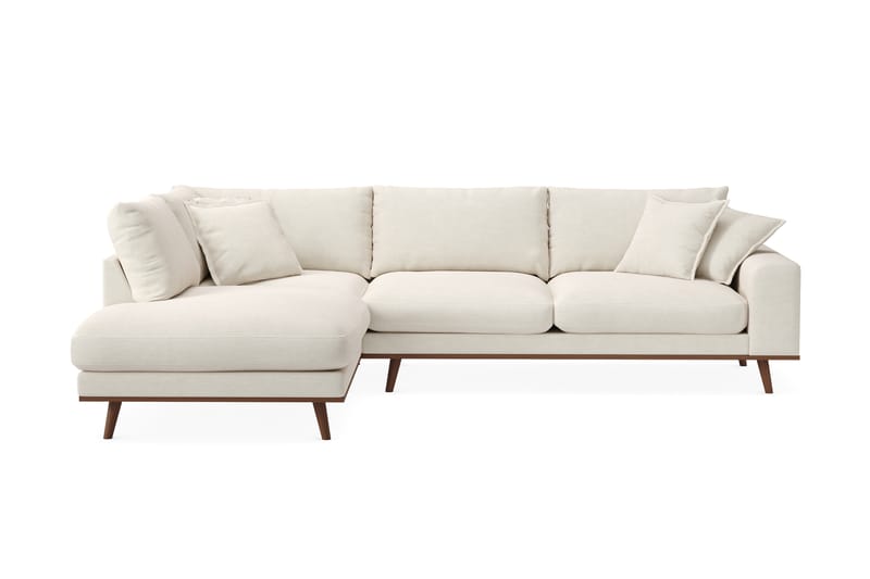Copenhagen Premium 4-istuttava Vasenkätinen L-muotoinen Sohva Schäslongilla Kankaalla - Vaalea beige - Huonekalut - Sohva - Divaanisohva