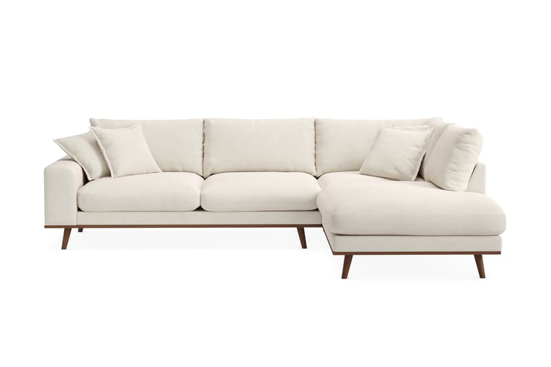 Copenhagen Premium 4-istuttava Oikeakätinen L-muotoinen Sohva Schäslongilla Kankaalla - Vaalea beige - Huonekalut - Sohva - Divaanisohva