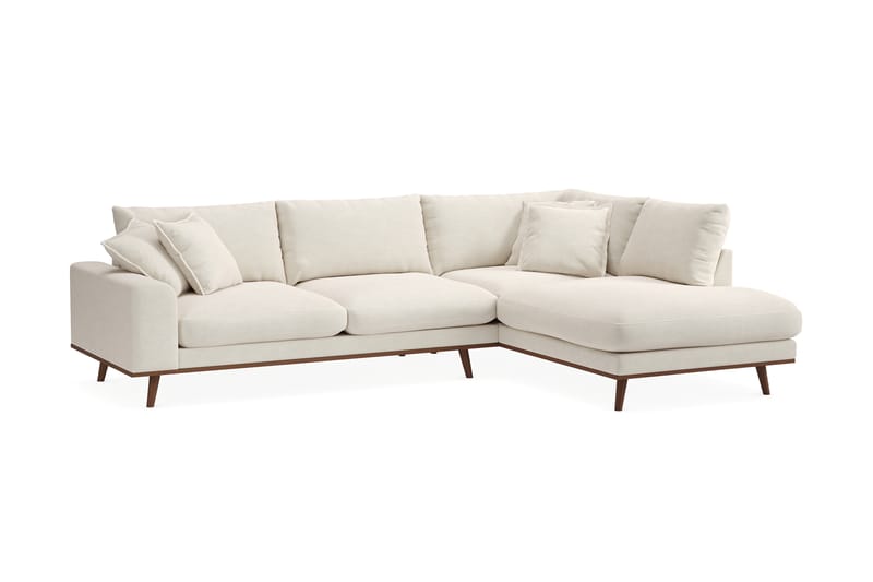 Copenhagen Premium 4-istuttava Oikeakätinen L-muotoinen Sohva Schäslongilla Kankaalla - Vaalea beige - Huonekalut - Sohva - Divaanisohva