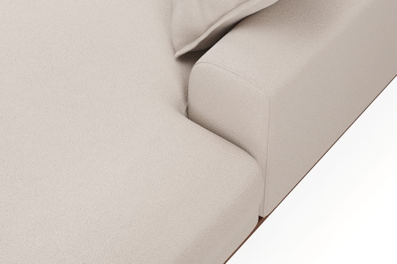Copenhagen Premium 5-istuttava Vasenkätinen U-muotoinen Sohva Divaanilla ja Schäslongilla Bukleekankaalla - Vaalea beige - Huonekalut - Sohva - Divaanisohva