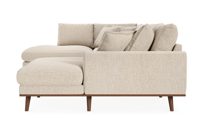 Copenhagen Premium 5-istuttava Vasenkätinen U-muotoinen Sohva Divaanilla ja Schäslongilla Chenillekankaalla - Beige - Huonekalut - Sohva - Divaanisohva