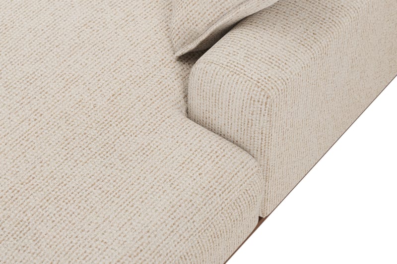 Copenhagen Premium 5-istuttava Vasenkätinen U-muotoinen Sohva Divaanilla ja Schäslongilla Chenillekankaalla - Beige - Huonekalut - Sohva - Divaanisohva