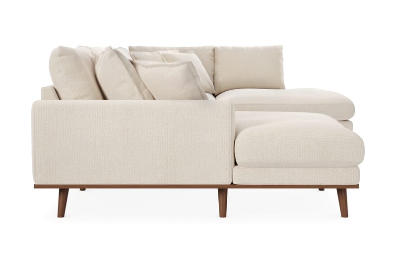 Copenhagen Premium 5-istuttava Oikeakätinen U-muotoinen Sohva Divaanilla ja Schäslongilla Chenillekankaalla - Vaalea beige - Huonekalut - Sohva - Divaanisohva