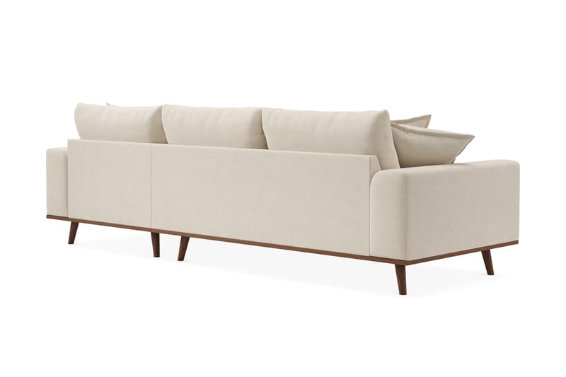 Copenhagen Premium 4-istuttava Oikeakätinen L-muotoinen Divaanisohva Kankaalla - Beige - Huonekalut - Sohva - Divaanisohva