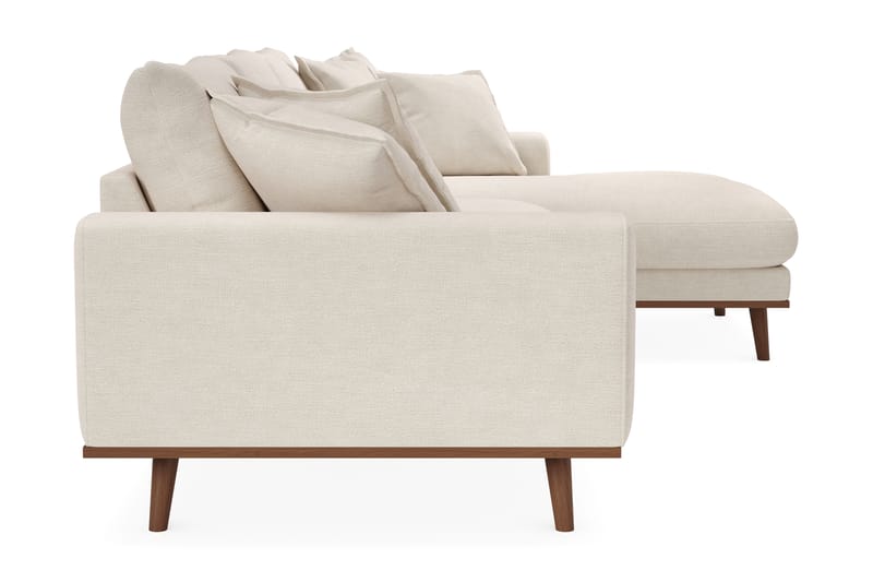 Copenhagen Premium 4-istuttava Oikeakätinen L-muotoinen Divaanisohva Kankaalla - Vaalea beige - Huonekalut - Sohva - Divaanisohva