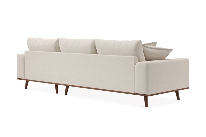Copenhagen Premium 4-istuttava Oikeakätinen L-muotoinen Divaanisohva Kankaalla - Vaalea beige - Huonekalut - Sohva - Divaanisohva