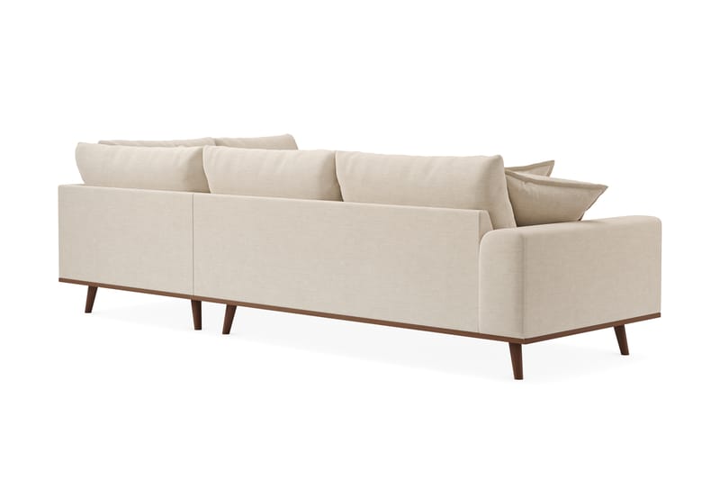 Copenhagen Premium 4-istuttava Oikeakätinen L-muotoinen Sohva Schäslongilla Kankaalla - Beige - Huonekalut - Sohva - Divaanisohva