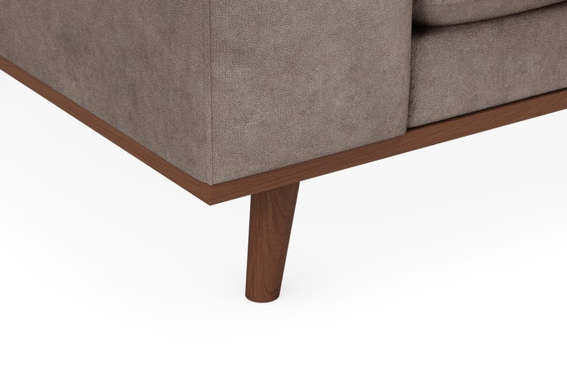 Copenhagen Premium 5-istuttava Oikeakätinen U-muotoinen Sohva Divaanilla ja Schäslongilla Kankaasta - Ruskea - Huonekalut - Sohva - Divaanisohva