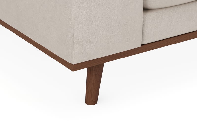 Copenhagen Premium 5-istuttava Oikeakätinen U-muotoinen Sohva Divaanilla ja Schäslongilla Kankaasta - Beige - Huonekalut - Sohva - Divaanisohva