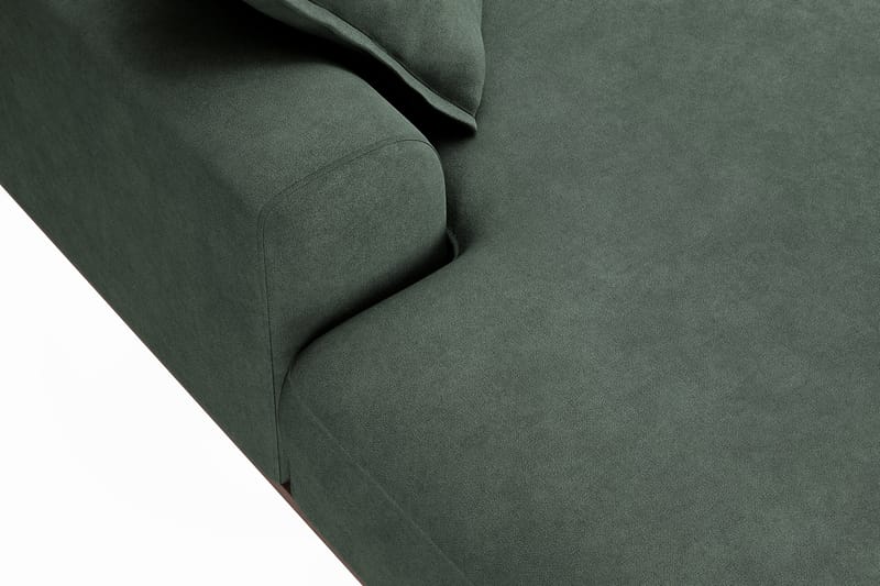 Copenhagen Premium 5-istuttava Oikeakätinen U-muotoinen Sohva Divaanilla ja Schäslongilla Kankaasta - Vihreä - Huonekalut - Sohva - Divaanisohva