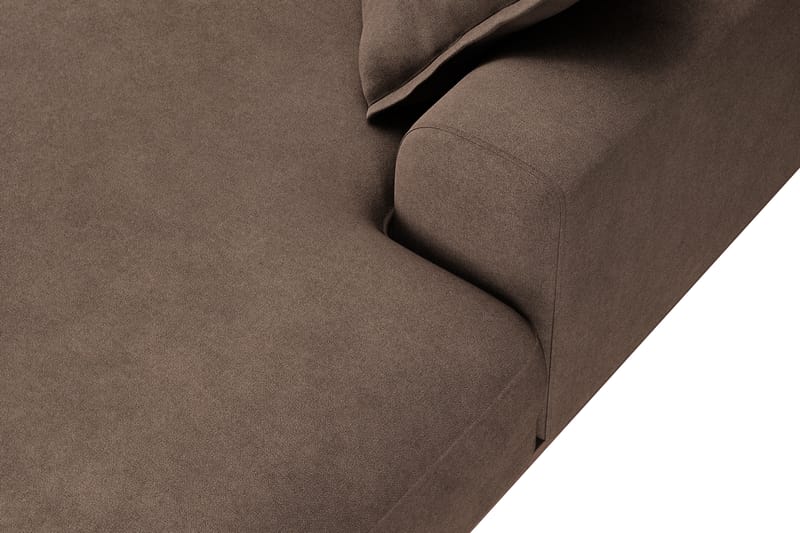 Copenhagen Premium 5-istuttava Vasenkätinen U-muotoinen Sohva Divaanilla ja Schäslongilla Kankaasta - Tummanruskea - Huonekalut - Sohva - Divaanisohva