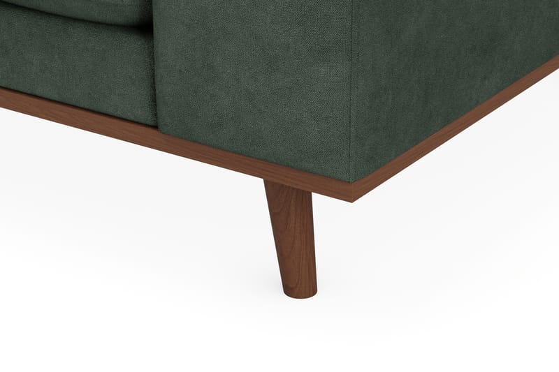 Copenhagen Premium 5-istuttava Vasenkätinen U-muotoinen Sohva Divaanilla ja Schäslongilla Kankaasta - Vihreä - Huonekalut - Sohva - Divaanisohva