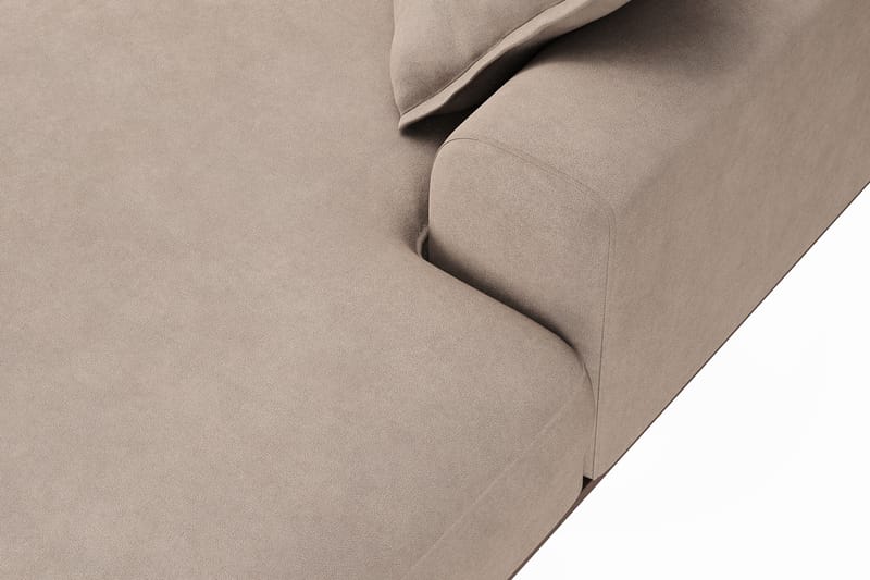 Copenhagen Premium 5-istuttava Vasenkätinen U-muotoinen Sohva Divaanilla ja Schäslongilla Kankaasta - Vaaleanruskea - Huonekalut - Sohva - Divaanisohva