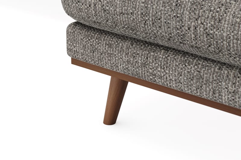 Copenhagen Premium 5-istuttava Vasenkätinen U-muotoinen Sohva Divaanilla ja Schäslongilla Chenillekankaalla - Harmaa - Huonekalut - Sohva - Divaanisohva