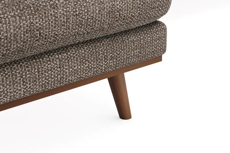 Copenhagen Premium 5-istuttava Oikeakätinen U-muotoinen Sohva Divaanilla ja Schäslongilla Chenillekankaalla - Ruskea - Huonekalut - Sohva - Divaanisohva