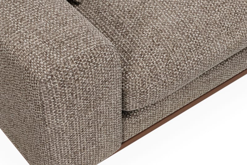 Copenhagen Premium 4-istuttava Oikeakätinen L-muotoinen Sohva Schäslongilla Chenillekankaalla - Ruskea - Huonekalut - Sohva - Divaanisohva