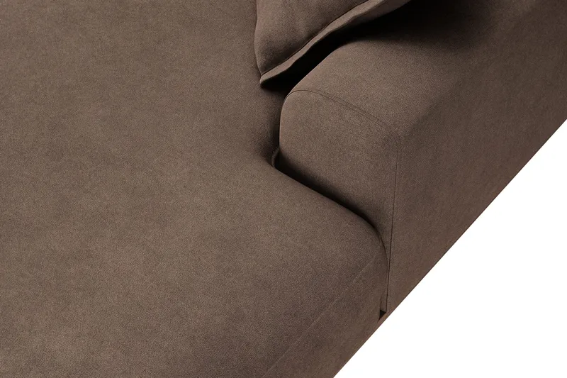Copenhagen Premium 5-istuttava Vasenkätinen U-muotoinen Sohva Divaanilla ja Schäslongilla Kankaasta - Tummanruskea - Huonekalut - Sohva - Divaanisohva
