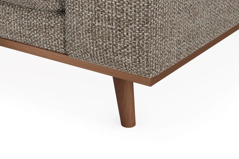 Copenhagen Premium 4-istuttava Vasenkätinen L-muotoinen Sohva Schäslongilla Chenillekankaalla - Ruskea - Huonekalut - Sohva - Divaanisohva