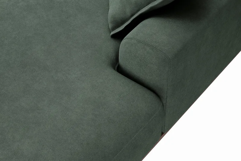 Copenhagen Premium 5-istuttava Vasenkätinen U-muotoinen Sohva Divaanilla ja Schäslongilla Kankaasta - Vihreä - Huonekalut - Sohva - Divaanisohva