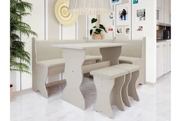 Corvyn Keittiösohva 146x106 cm - Beige - Huonekalut - Pöytä & ruokailuryhmä - Ruokailuryhmä