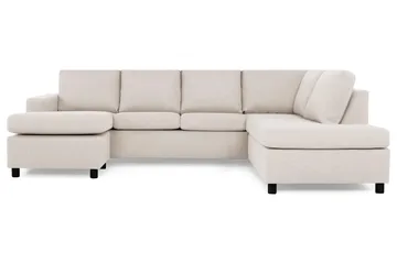 Crazy 4-istuttava Oikeakätinen U-muotoinen Large Sohva Divaanilla ja Divaanituolilla Kankaalla - Beige - Huonekalut - Sohva - Divaanisohva