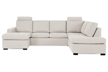 Crazy 4-istuttava Oikeakätinen U-muotoinen Large Sohva Divaanilla ja Divaanituolilla Kankaalla - Beige - Huonekalut - Sohva - Divaanisohva
