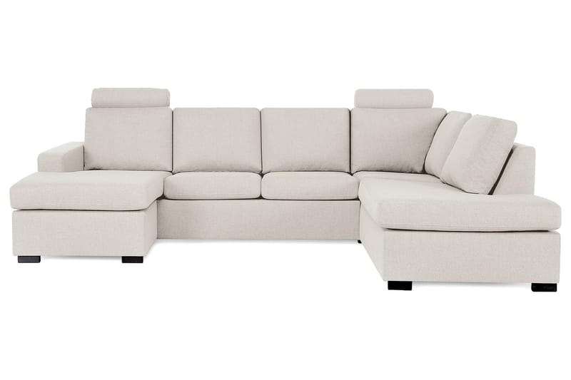 Crazy 4-istuttava Oikeakätinen U-muotoinen Large Sohva Divaanilla ja Divaanituolilla Kankaalla - Beige - Huonekalut - Sohva - Divaanisohva