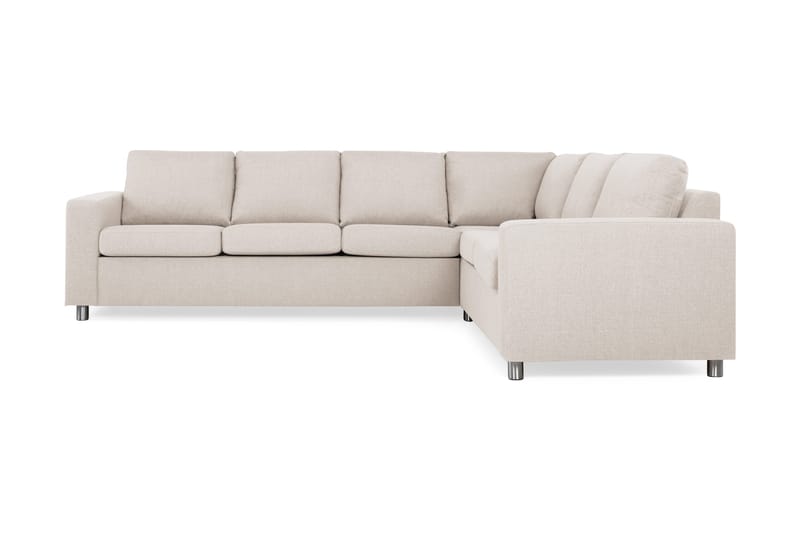 Crazy 5-istuttava Käännettävä L-muotoinen Large Kulmasohva Kankaalla, Beige