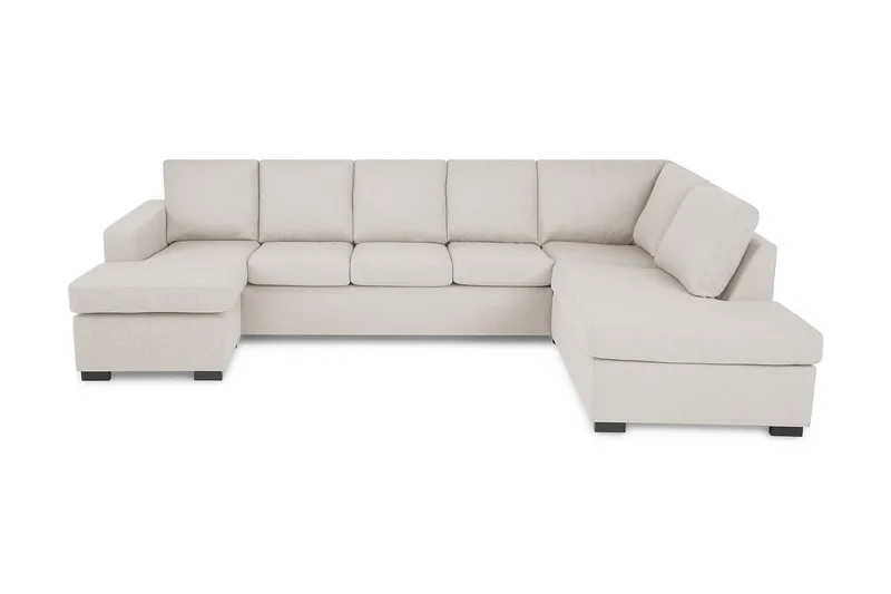 Crazy 5-istuttava Oikeakätinen U-muotoinen X-Large Sohva Divaanilla ja Divaanituolilla Kankaalla - Beige - Huonekalut - Sohva - Divaanisohva