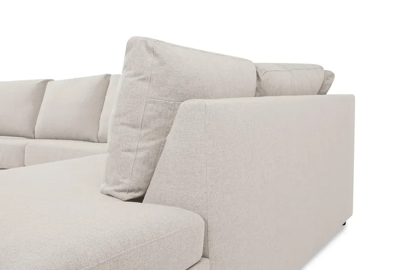 Crazy 5-istuttava Oikeakätinen U-muotoinen X-Large Sohva Divaanilla ja Divaanituolilla Kankaalla - Beige - Huonekalut - Sohva - Divaanisohva